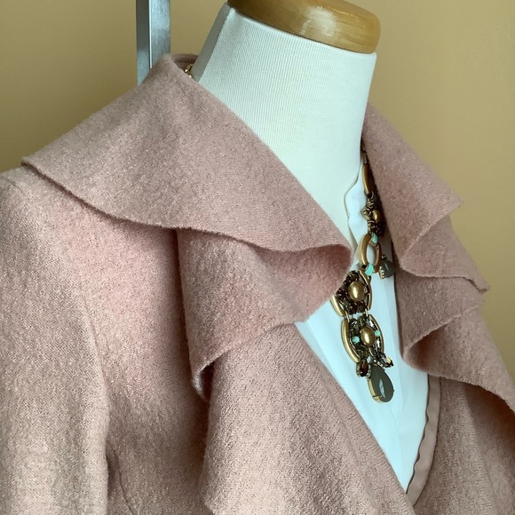 IRIS SETLAKWE Blush Wool Hourglass Blazer Size 6 - Picture 5 of 16